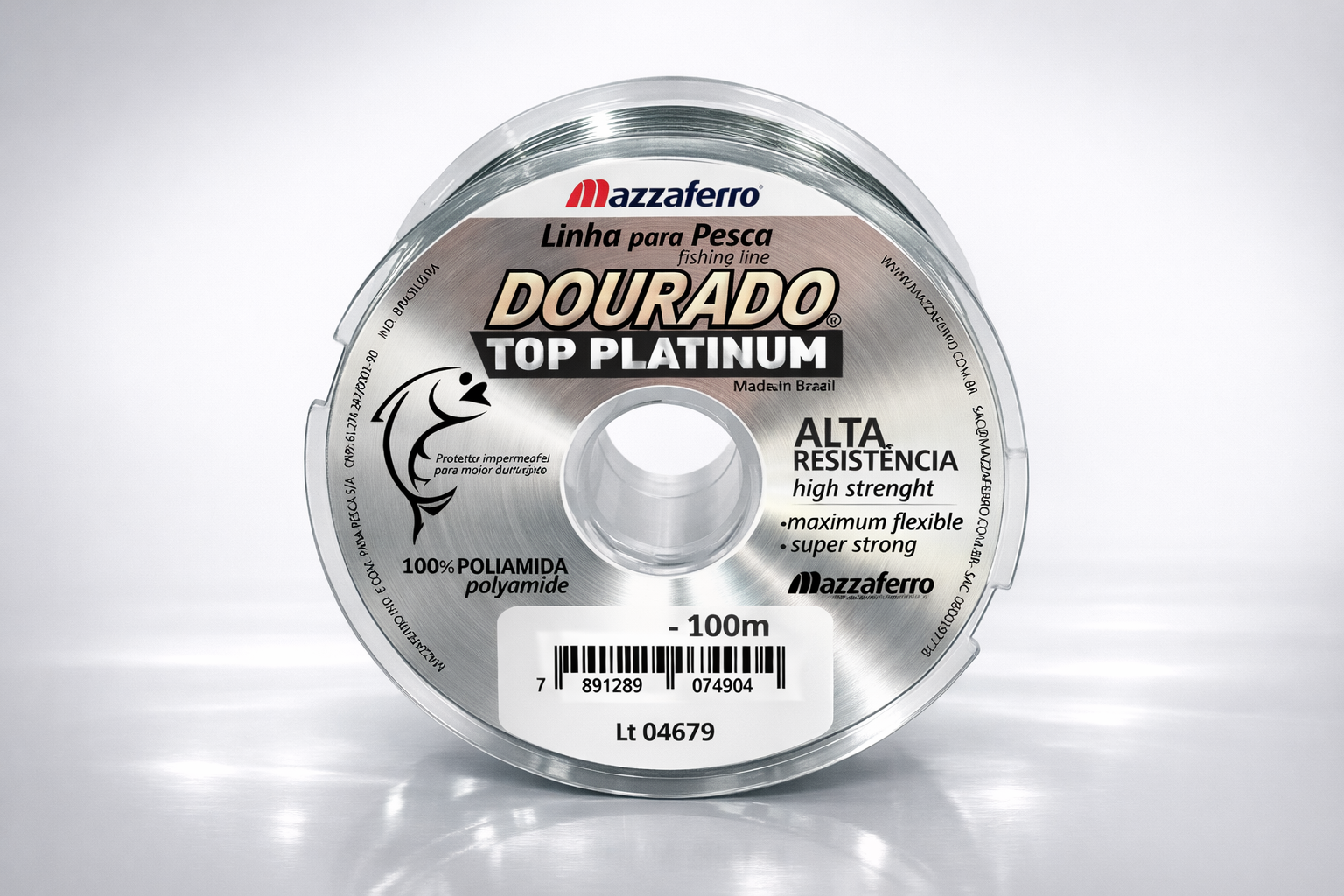 Linha de Pesca Fio de Nylon Dourado MAZZAFERRO