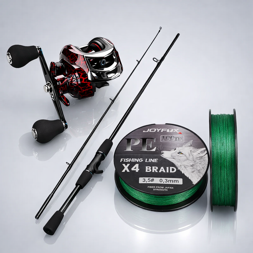 Kit Vara De Pesca Carretilha de Pesca JOYFOX